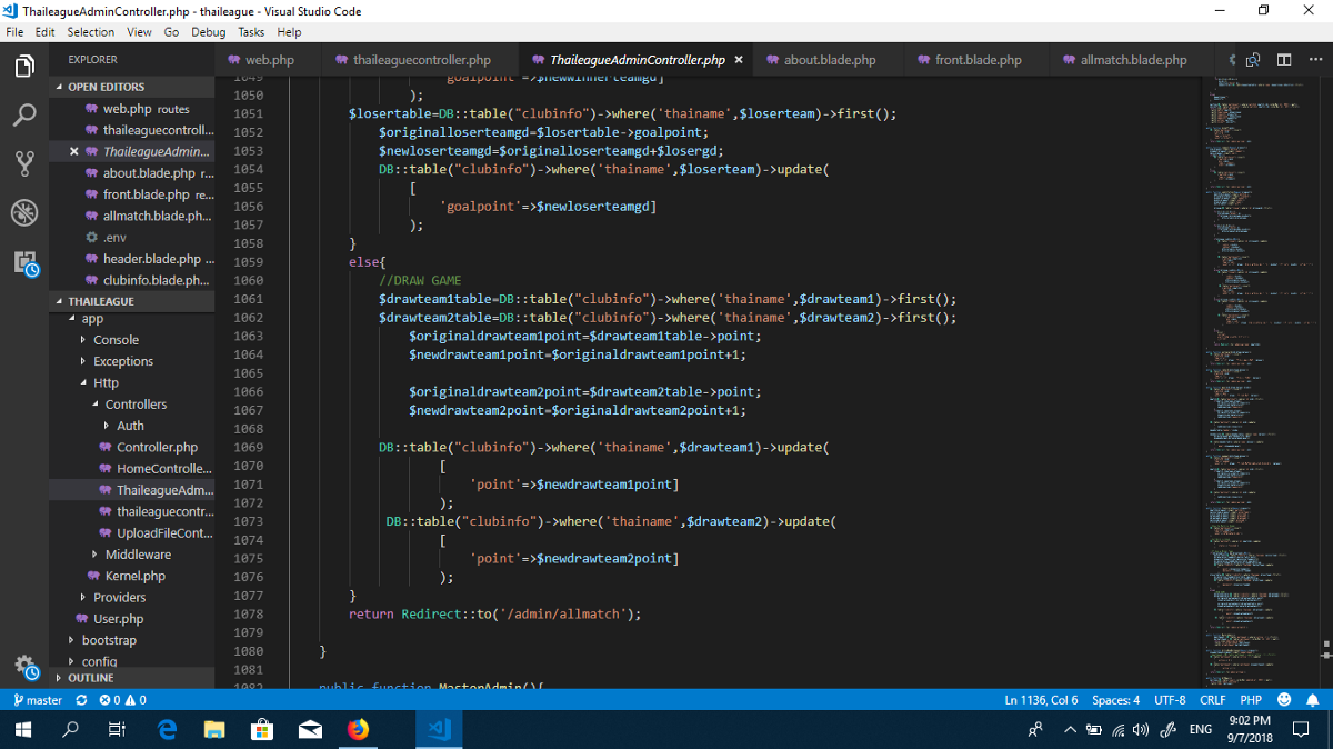 หน้าจอ Coding ของแอพพลิเคชั่น